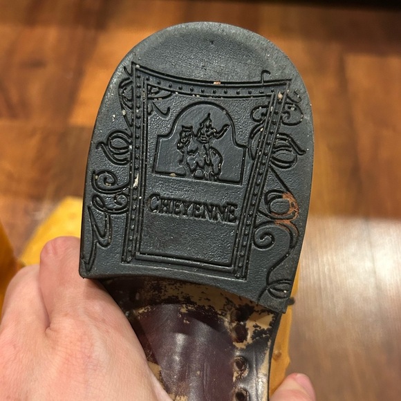 Cheyenne Leather Cowboy Brown Boots Men’s Size 9 Mexican Size 27 Light Brown - Picture 7 of 7